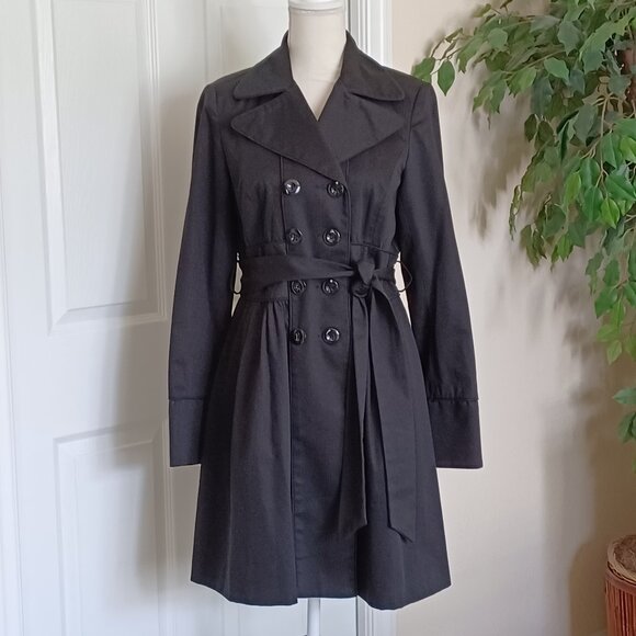 Saks Fifth Avenue Jackets & Blazers - EUC! Vintage Saks of Fifth Avenue Black Trench Coat Size 6